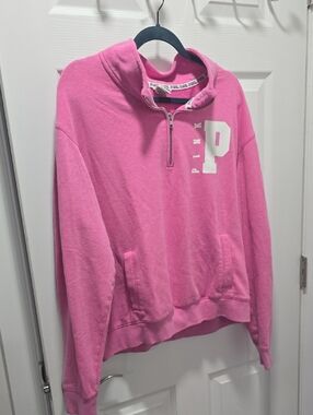 PINK Victoria's Secret Pink Half-Zip Cowl Sweatshirt
